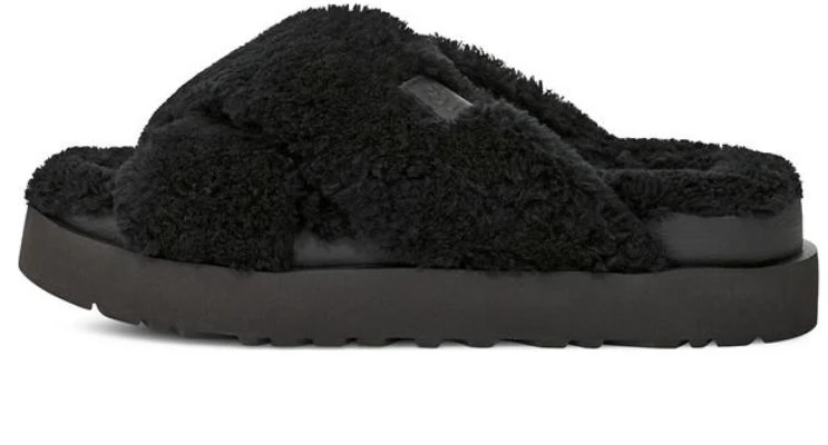 women-ugg-fuzz-sugar-cross-slide-black-1135131-blk