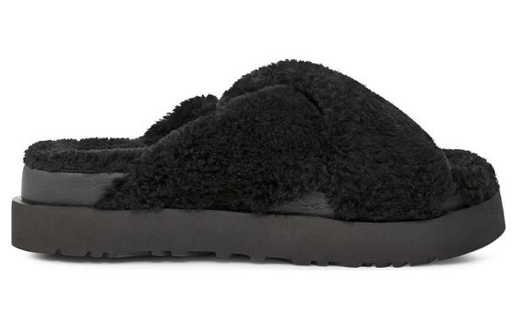 Order (W) UGG Fuzz Sugar Cross Slide ''Schwarz'' 1135131-BLK