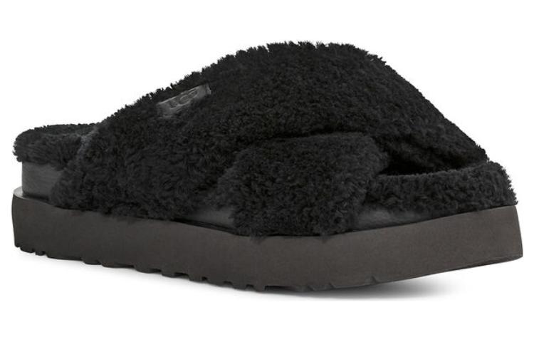 Lookbook (W) UGG Fuzz Sugar Cross Slide ''Schwarz'' 1135131-BLK