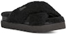 (W) UGG Fuzz Sugar Cross Slide 'Hitam' 1135131-BLK