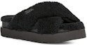 Lookbook (W) UGG Fuzz Sugar Cross Slide 'Hitam' 1135131-BLK