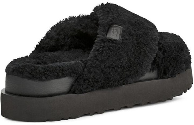 (Women) UGG Fuzz Sugar Cross Slide 'Black' 1135131-BLK Shop (Women) UGG Fuzz Sugar Cross Slide 'Black' 1135131-BLK