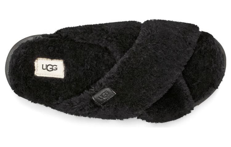 Purchase (W) UGG Fuzz Sugar Cross Slide ''Schwarz'' 1135131-BLK