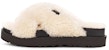 (W) UGG Fuzz Sugar Cross Slide 'Putih Krim' 1120860-NBLC