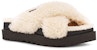 (W) UGG Fuzz Sugar Cross Slide 'Putih Krim' 1120860-NBLC