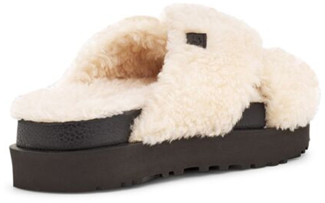 (Women) UGG Fuzz Sugar Cross Slide 'Natural Black' 1120860-NBLC Shop (Women) UGG Fuzz Sugar Cross Slide 'Natural Black' 1120860-NBLC
