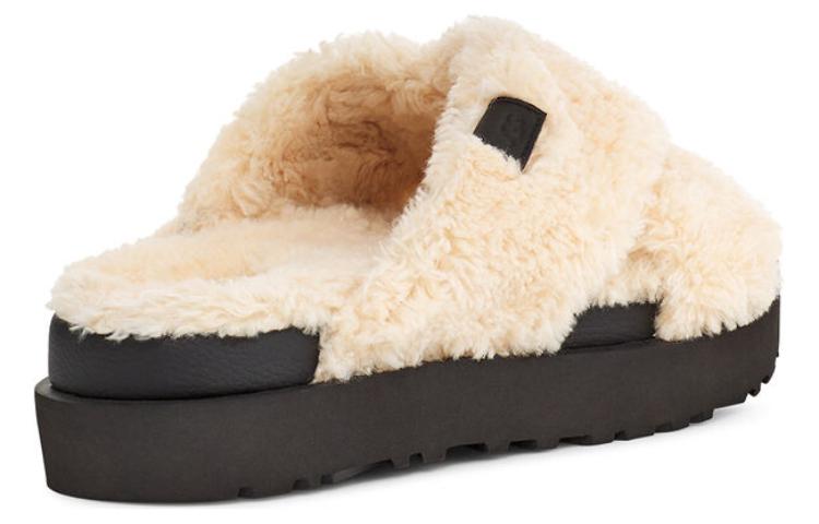 Purchase (W) UGG Fuzz Sugar Cross Slide 'Beige' 1135131-NBLC
