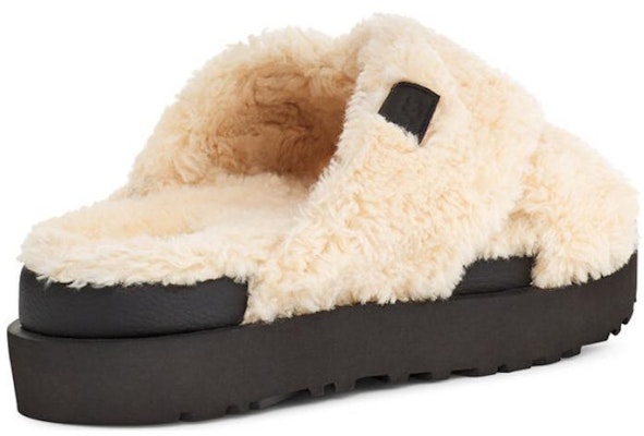 (Women) UGG Fuzz Sugar Cross Slide 'Natural Black' 1135131-NBLC Shop (Women) UGG Fuzz Sugar Cross Slide 'Natural Black' 1135131-NBLC