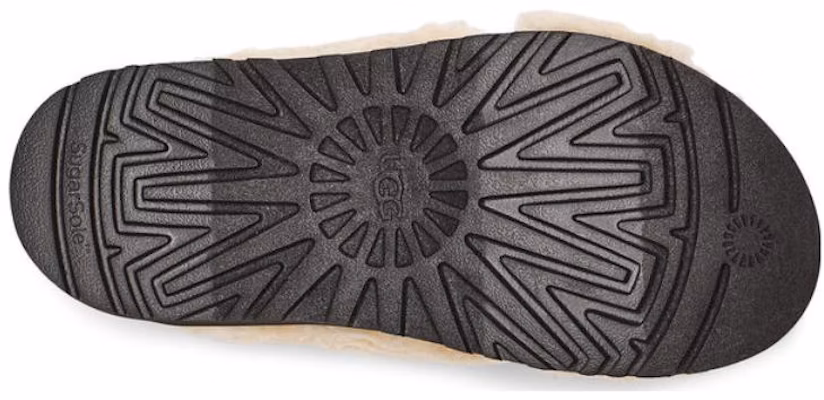 (Women) UGG Fuzz Sugar Cross Slide 'Natural Black' 1135131-NBLC Details for (Women) UGG Fuzz Sugar Cross Slide 'Natural Black' 1135131-NBLC