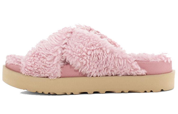 (Women) UGG Fuzz Sugar Cross Slide 'Shell' 1120860-SHLL