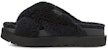 (W) UGG Fuzz Sugar Cross Slide 'Sweetheart Hitam' 1120860-BLK