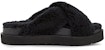 (W) UGG Fuzz Sugar Cross Slide 'Sweetheart Hitam' 1120860-BLK