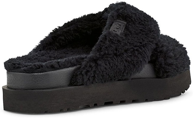 (Women) UGG Fuzz Sugar Cross Slide 'Black' 1120860-BLK Shop (Women) UGG Fuzz Sugar Cross Slide 'Black' 1120860-BLK