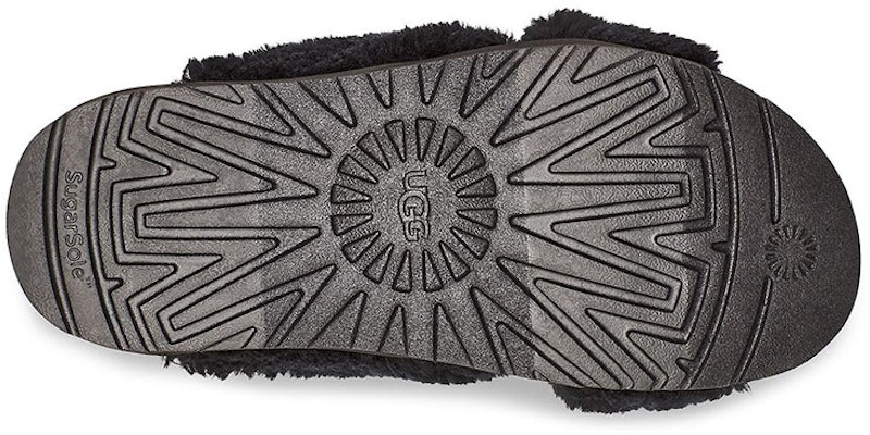 (Women) UGG Fuzz Sugar Cross Slide 'Black' 1120860-BLK Details for (Women) UGG Fuzz Sugar Cross Slide 'Black' 1120860-BLK