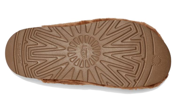 Shop (W) UGG Fuzz Sugar Slide Holzbraun Hausschuhe 1135132-HWD