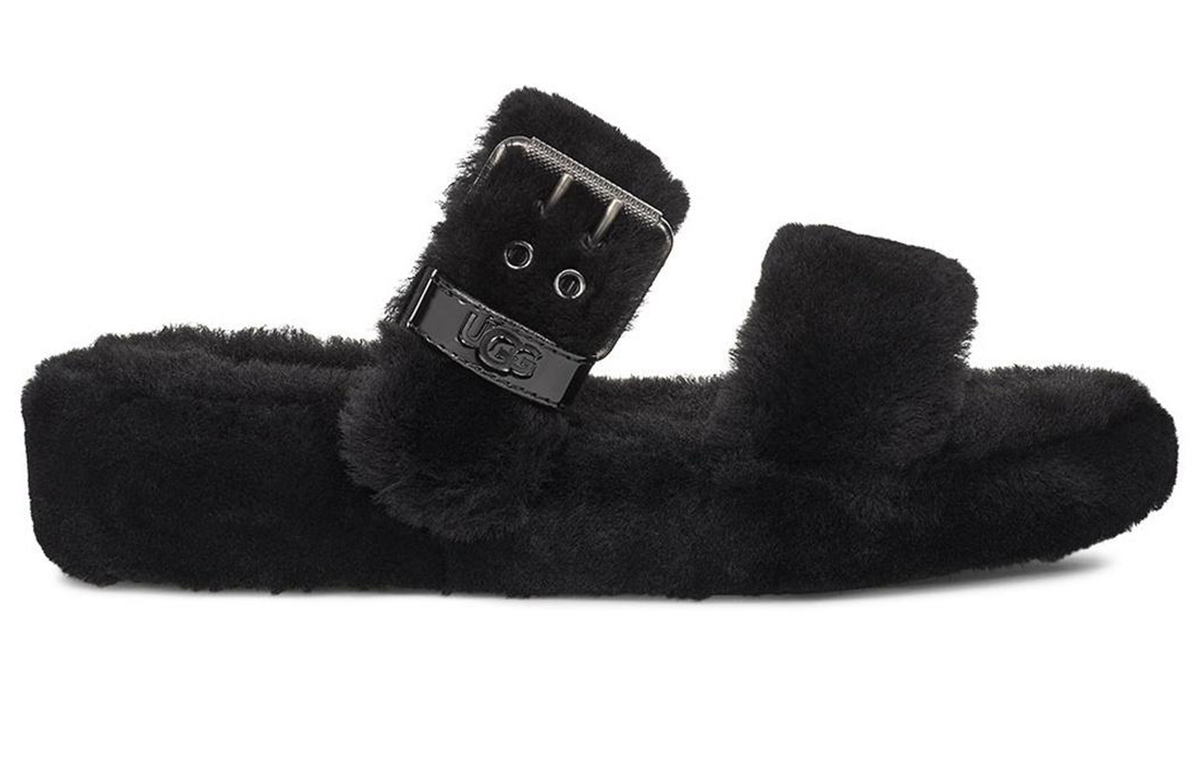 Order (W) UGG Fuzz Yeah 黑色凉鞋 1104662-BLK