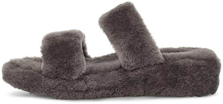 (W) UGG Fuzz Yeah '灰色' 女士毛绒拖鞋 1104662-CHRC Buy (W) UGG Fuzz Yeah '灰色' 女士毛绒拖鞋 1104662-CHRC