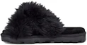 Buy UGG Fuzzalicious 女款 毛毛拖鞋 黑色