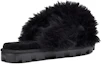 Shop UGG Fuzzalicious 女款 毛毛拖鞋 黑色