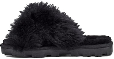 (Women) UGG Fuzzalicious Black Slippers 1108917-BLK (Women) UGG Fuzzalicious Black Slippers 1108917-BLK