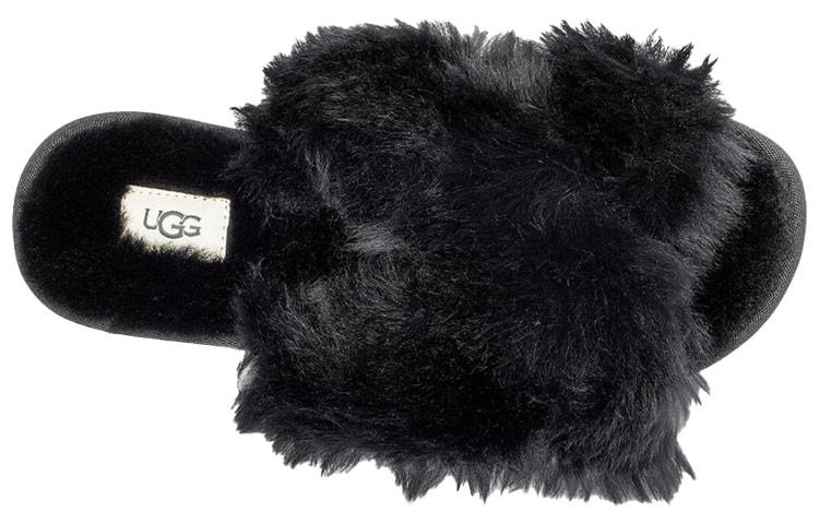 (W) UGG Fuzzalicious Black Slippers 圖 5