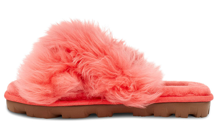 (Women) UGG Fuzzalicious Slipper coral red 1108917-PCRL