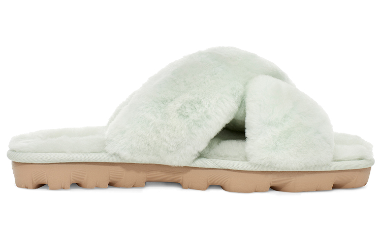 Order UGG Fuzzette 保暖舒適 毛毛時尚涼拖 女款 復古薄荷色