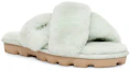 Lookbook UGG Fuzzette 保暖舒適 毛毛時尚涼拖 女款 復古薄荷色