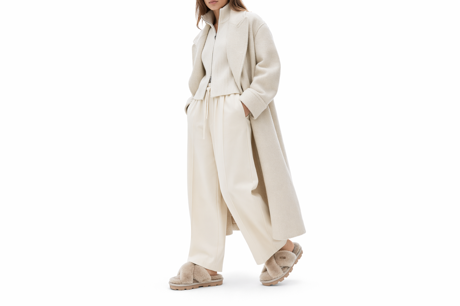 Order (W) UGG Fuzzette 'Fashion Kasual Sederhana Abu-abu' 1107955-GOA