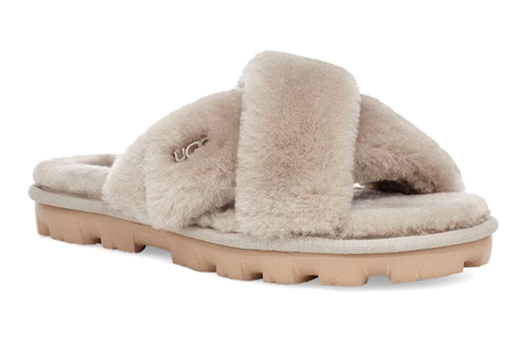 Shop (W) UGG Fuzzette 'Fashion Kasual Sederhana Abu-abu' 1107955-GOA