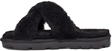 (Women) UGG Fuzzette Black Slippers 1107955-BLK (Women) UGG Fuzzette Black Slippers 1107955-BLK