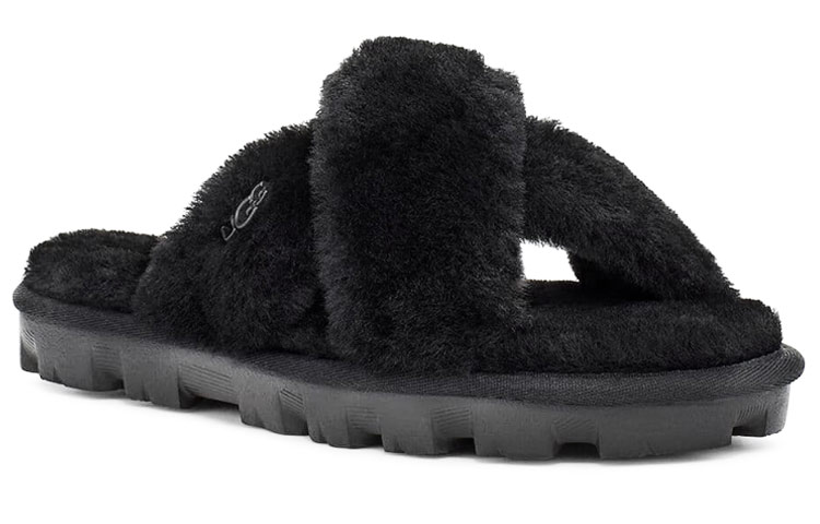 (W) UGG Fuzzette Black Slippers 圖 3