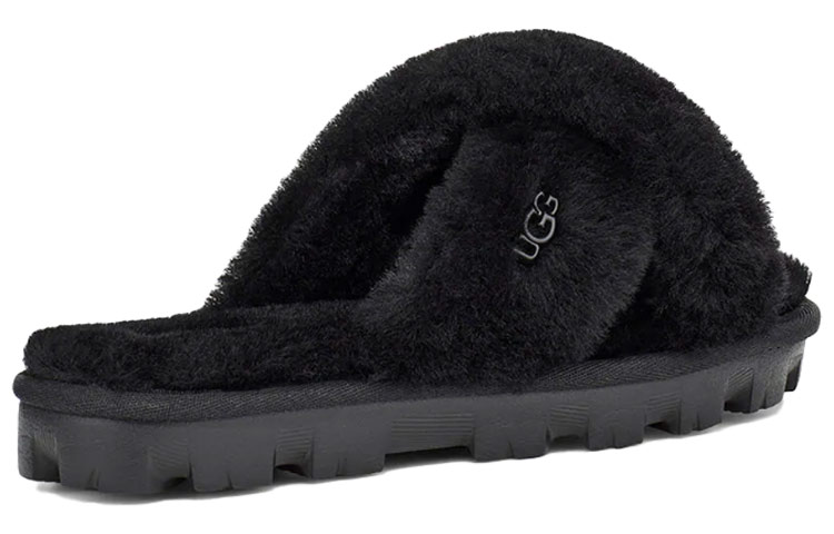 (W) UGG Fuzzette Black Slippers 圖 4