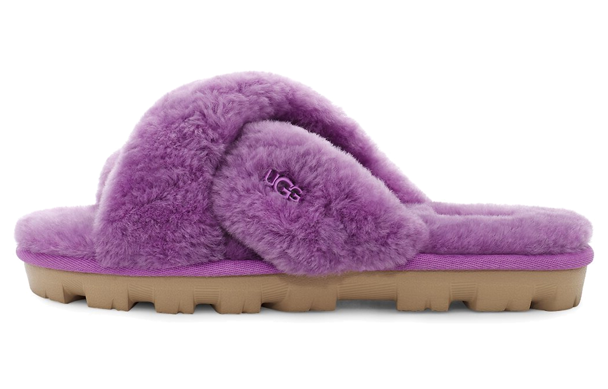 (Women) UGG Fuzzette Purple Slippers 1107955-MGNL