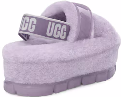 Lookbook UGG 拖鞋系列 皮革 羊毛慵懒 厚底拖鞋 女款 迷霧行紫色