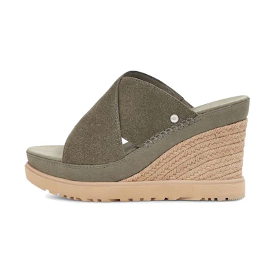(W) UGG Fuzzy Slide 'Moss Green'
