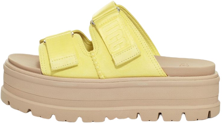 women-ugg-fuzzy-slides-yellow-1118771-leli