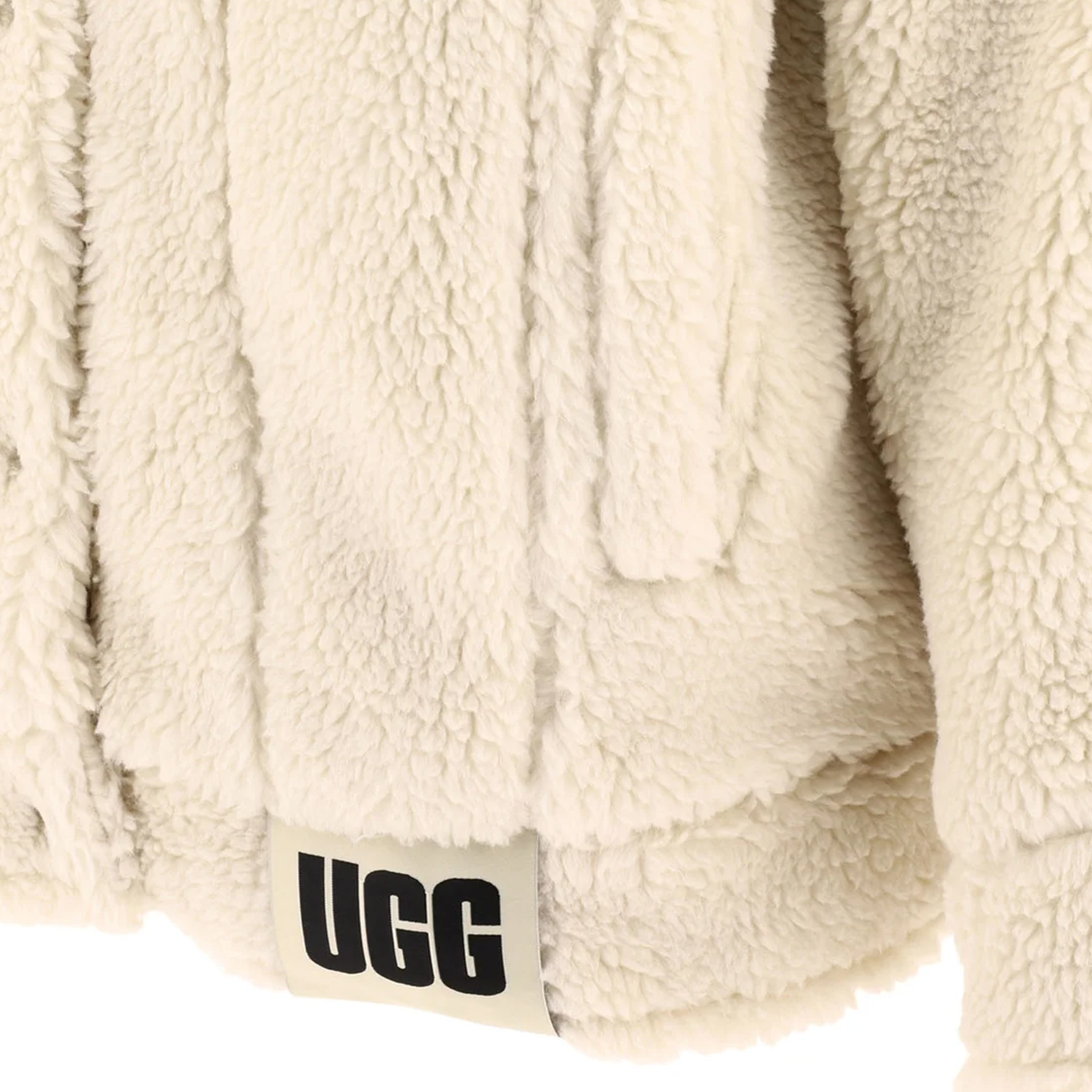 Sizing (W) UGG FW23 米白色Logo翻領單排扣外套. 1113951-NLI