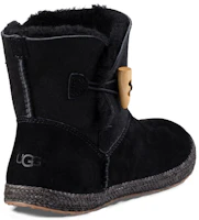 Shop UGG 羊皮 時尚百搭舒適 中筒 雪靴 女款 黑色
