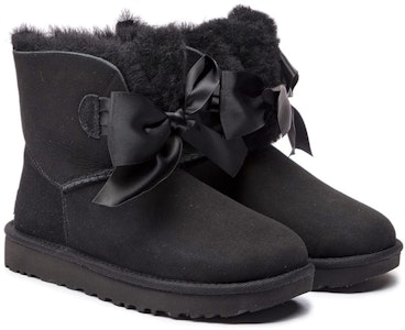 (W) UGG Gita Mini con Lazo y Forro de Lana Negro 1098360-BLK Shop (W) UGG Gita Mini con Lazo y Forro de Lana Negro 1098360-BLK