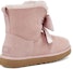 Lookbook (Women) UGG Gita Bow Mini Cozy Stay Warm Plush Fleece Lined Pink 1098360-PCRY