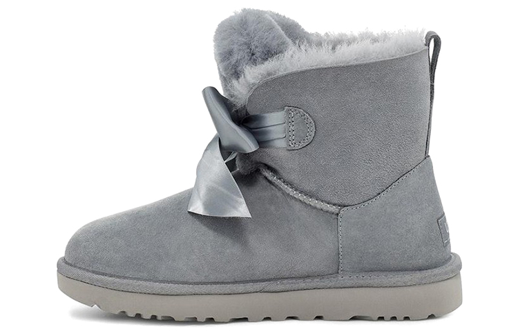 (Women) UGG Gita Bow Mini Fleece Lined Blue Gray 1098360-GYS