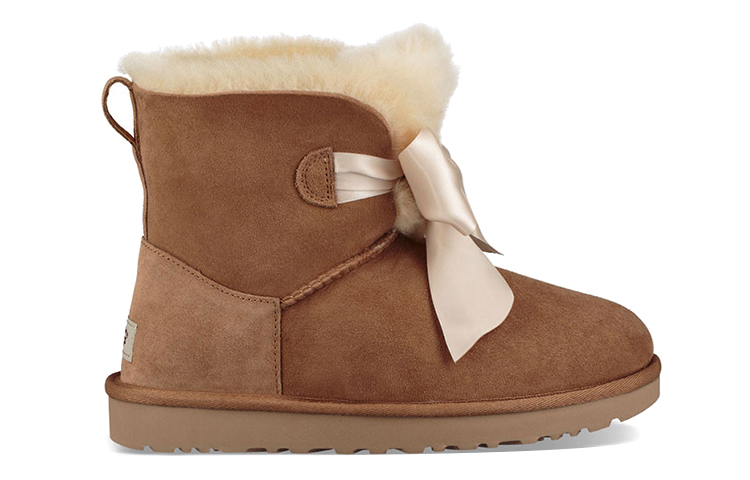 Order (W) UGG Gita Bow Mini Foderato in Pile Marrone 1098360-CHE
