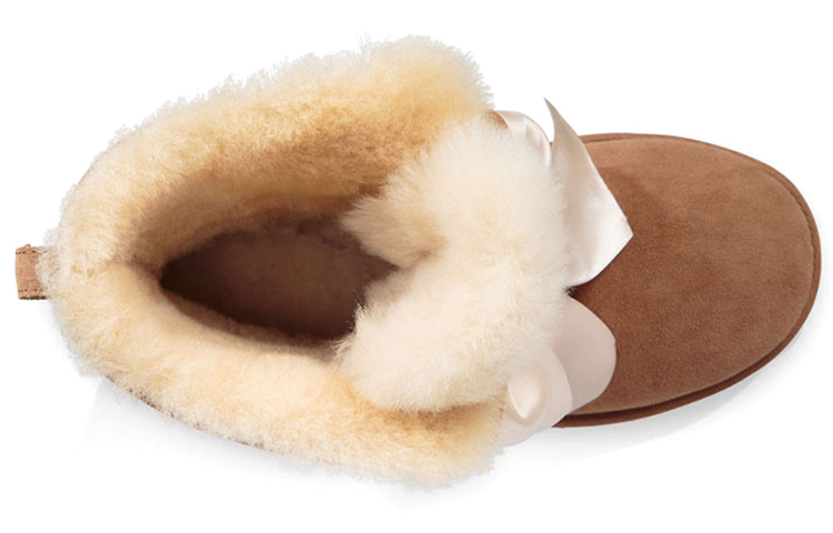 Shop (W) UGG Gita Bow Mini Foderato in Pile Marrone 1098360-CHE