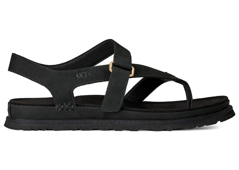 (Women) UGG Goldengaze Toe Post Sandal Black 1184931-BLK