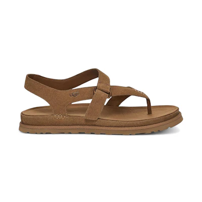 (W) UGG GoldenGaze Toe Post 'Chestnut'