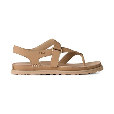 (W) UGG Goldengaze Toe Post Sandal Mustard Seed