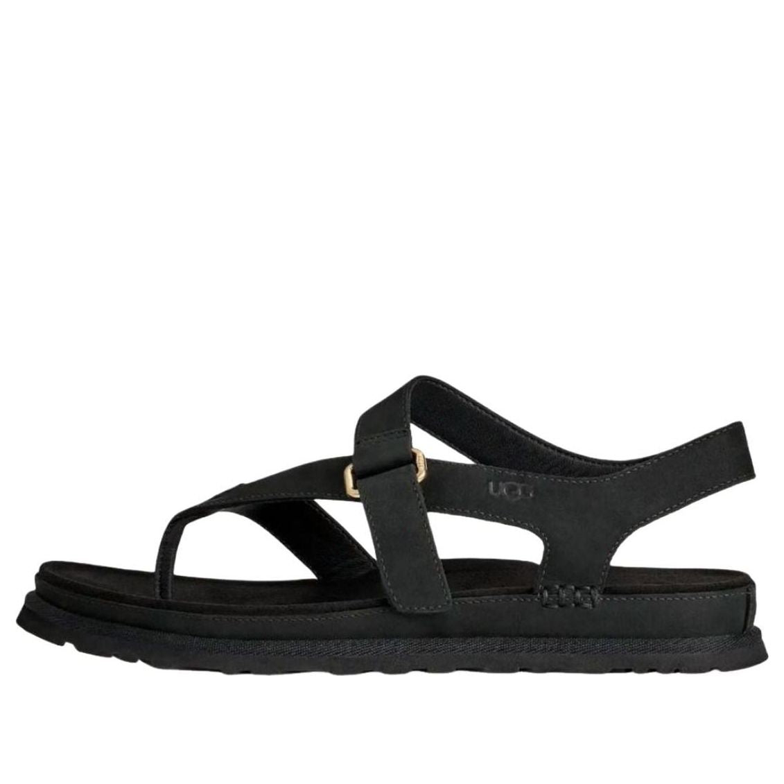 (Women) UGG GoldenGaze Toe Post Sandals 'Black' 1184931-BLK