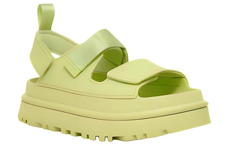 Order UGG 露趾魔術貼 時尚百搭 一字帶涼鞋 女款 綠色