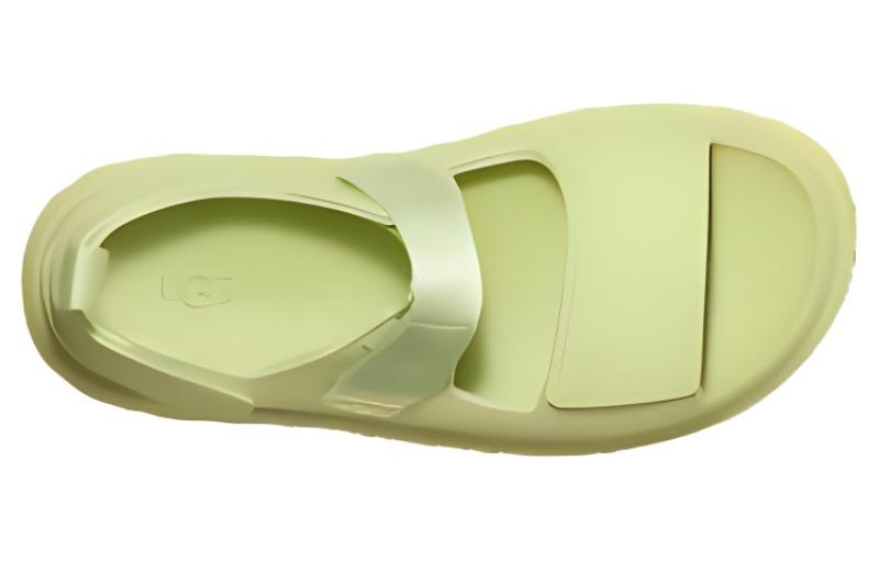 Shop UGG 露趾魔術貼 時尚百搭 一字帶涼鞋 女款 綠色